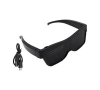 Nicear Gafas LCD Bluetooth recargables por USB con control por aplicación: gafas con iluminación RGB personalizables para discotecas, fiestas, conciertos, Halloween y presentaciones.