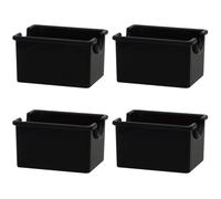 Nicear Set di 4 porta bustine di zucchero trasparenti in acrilico, organizer da tavolo per bustine di tè, contenitore per dolcificanti e condimenti, piccolo cestino portaoggetti per bar