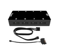 Nicear Supporto Hub Splitter ARGB 5V 3PIN SignalRGB OpenRGB Indirizzabile Splitter ARGB SATA Power 8/16 Vie per Interfaccia Estesa della Scheda Madre