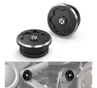 NICECNC Tappi per forcellone Coperture per fori per telaio Compatible with Sportster S RH1250S 2021-2024, ricambio per 47400133, nero