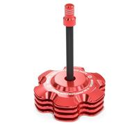 NICECNC Tappo per serbatoio del gas, con tubo, colore rosso | Alluminio, Compatibile con Yamaha Raptor 700 700R, Grizzly 125 TTR110 TTR125LE, Ricambio per 2FJ-24610-00-00/10-00/20-00