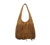 NICECY Bolso de mujer, borla retro, bolso de gran capacidad(Marrón)