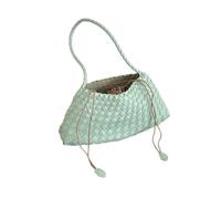 NICECY Borsa femminile alla moda retrò fatta a mano con una sola spalla e camicia sotto il braccio(grigio)