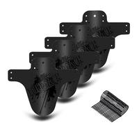 NICEDACK Parafanghi per Mountain Bike, 2 Pezzi, Mudguard Fit 20" - 29 Pollici MTB parafango Anteriore e Posteriore Compatibile con parafanghi per Bicicletta (Inkjet * 4, Nero)