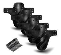 NICEDACK Parafanghi per Mountain Bike, 2 Pezzi, Mudguard Fit 20" - 29 Pollici MTB parafango Anteriore e Posteriore Compatibile con parafanghi per Bicicletta (Tre Strisce * 4, Nero)