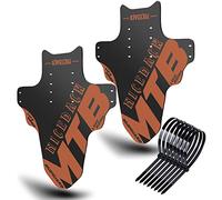 NICEDACK Parafanghi per Mountain Bike, 2 Pezzi, Mudguard Fit 20" - 29 Pollici MTB parafango Anteriore e Posteriore Compatibile con parafanghi per Bicicletta (Satinato, Arancione)