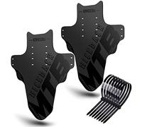 NICEDACK Parafanghi per Mountain Bike, 2 Pezzi, Mudguard Fit 20" - 29 Pollici MTB parafango Anteriore e Posteriore Compatibile con parafanghi per Bicicletta (Satinato, Nero)