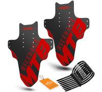 NICEDACK Parafanghi per Mountain Bike, 2 Pezzi, Mudguard Fit 20" - 29 Pollici MTB parafango Anteriore e Posteriore Compatibile con parafanghi per Bicicletta (Rossi)