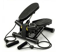Niceday Step Step Twist per allenamento, mini stepper con bande di resistenza, macchina per la casa, step machine ginnico con monitor LCD, salvaspazio, pedale antiscivolo, allenamento completo del