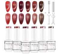 Nicedeco Kit 6 Pezzi da 5ml Smalto Gel Occhio di Gatto Trasparente con Magnete - Effetto Cristallo Liquido Lucido, Jelly Traslucida Riflettente UV, Lunga Durata per Salone e Fai-da-Te