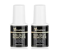 NiceDeco Nail Glue Remover 2 Pezzi 10ml, Formula Rapida, Delicata e Inodore per Unghie Press On e Finte, Applicazione Facile, Rimuovente Non Dannoso