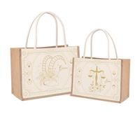 NICEDREAM Borsa tote in iuta resistente, con nome personalizzato, riutilizzabile, grande borsa per il pranzo da donna, borsa da viaggio piccola, borsa per la spesa, regalo con segno zodiacale per