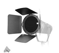 NiceFoto FD-110 Adattatore di messa a fuoco della luce con montaggio Fresnel con porte per fienile per montaggio Bowens Luce video a LED per Aputure COB 120D II, 300D, Nicefoto HB-1000B II, HA-3300B