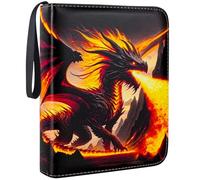 nicekool Album gioco Carte - Raccoglitore Carte gioco Maniche 400 Tasche Libro Porta Carte gioco, Album di Carte Collezionabili, Album trasparente impermeabile 50 Pagine, Arancia