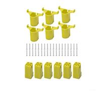 Niceminiwall 12 pezzi 18V Cordless Tool and Battery Holder Kit - Ganci a parete in plastica per officina organizzata, design salvaspazio, include 6 Brac