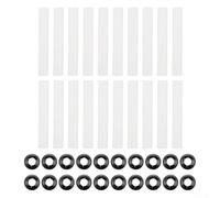 Niceminiwall 20 cerniere silenziose per porta del garage, con dadi per un funzionamento fluido e sonaglio, materiale ABS, bianco e nero, si adattano alla maggior parte delle cerniere