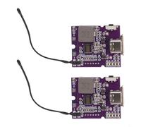 Niceminiwall 2pcs 22.5W ricarica rapida Power Bank modulo con display digitale, PD3.0 per QC4+ Supporto per batterie da 3,7 V tra cui 21700, rilevamento automatico del carico e (A+ C Display lampada)