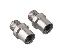 Niceminiwall Adattatore per pedale in acciaio inossidabile per pedali da 2 pollici e pedivelle da 9/16 pollici, distanziatore di conversione in metallo 304, lunghezza 32 mm, argento, coppia 58,7 g