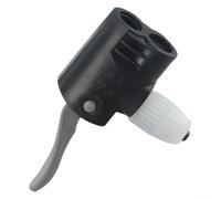 Niceminiwall Adattatore per ugello e valvole, in plastica nera, doppia testa compatibile con conversione UK, diametro 6 mm, confezione