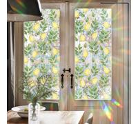 Niceminiwall Adesivo colorato in PVC double-face a forma di fiore per vetro, decalcomania statica rimovibile per decorazione domestica, bagno, cucina, portico, 43 x 100 cm (B)