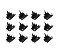 Niceminiwall Anti salita Sicurezza Parete Spikes Barriera Set Con Viti Recinzione Metallo Sistema di Protezione Per La Difesa Esterna 12 Pezzi Nero Kit