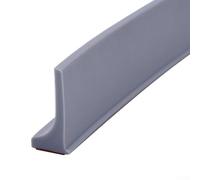 Niceminiwall Barriera in silicone per doccia, barriera contro le dige, 1 m di lunghezza, per soglie del bagno, striscia flessibile in TPE per docce senza curva, vicino al suolo (grigio)