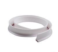 Niceminiwall Barriera in silicone per doccia, barriera contro le dige, 1 m di lunghezza, per soglie del bagno, striscia flessibile in TPE per docce senza curva, vicino al suolo (bianco)