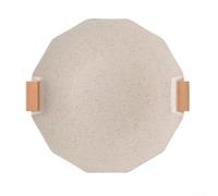 Niceminiwall Bistecchiera antiaderente con riscaldamento rapido, da viaggio, per cucinare in interni e grigliare all'aperto, griglia quadrata, padella antiaderente per fornelli, 40 cm bianca