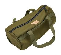 Niceminiwall Borsa per attrezzi da campeggio in tela per picchetti, chiodi e martello, organizer a doppio strato ispessito con manico, 35 x 15 x 15 cm (13,8 x 5,9 x 5,9 pollici) (verde militare)