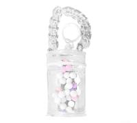 Niceminiwall Borsa portaoggetti da appendere in PVC trasparente, portatile, antipolvere, contenitore cilindrico per ciechi, caricatore per bambole, auricolari, gioielli, da viaggio, per uso domestico