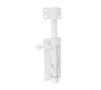 Niceminiwall Chiavistello per cancello scorrevole in acciaio inox resistente, per porte in legno, 158 mm, spessore montato serratura di sicurezza (bianco)