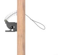 Niceminiwall Chiusura a gravità autobloccante per giardino - Tiracavo regolabile in acciaio con meccanismo a molla, acciaio al carbonio verniciato a polvere nero, compatibile