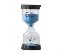 Niceminiwall Clessidra a sabbia mobile da 5 minuti per apprendimento e produttività dei bambini, orologio decorativo con conto alla rovescia con sabbia per casa, ufficio, classe o attività artigianali