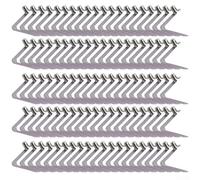 Niceminiwall Clip a molla per tubo di bloccaggio per palo della tenda e pagaia, diametro 5,5 mm, acciaio al manganese, argento, 100 pezzi