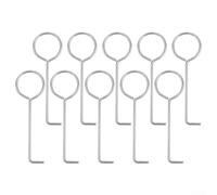 Niceminiwall Confezione da 10 ganci di sollevamento in acciaio inox per scarico del pavimento, per sollevamento perdite da terra, per anelli, gabbie per barbecue e uso esterno, per un gancio in