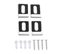 Niceminiwall Confezione da 4 clip per specchio da parete per specchi pesanti, staffa per specchio in acciaio inox con schiuma EVA e viti, kit di accessori per appendere vetro argento