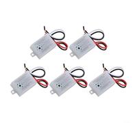 Niceminiwall Confezione da 5 interruttori con sensore di controllo del suono, 220 V, interruttore della luce attivato dalla voce, per interni, rilevamento automatico del movimento, per corridoi, bagni