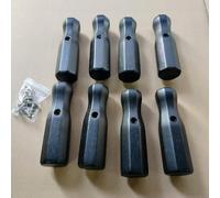 Niceminiwall Confezione da 8 maniglie in legno per biliardino con impugnatura antiscivolo scanalata, lunghezza 125 mm, diametro interno 16 mm, compatibili con la maggior parte delle aste da calcio