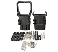 Niceminiwall Connettore di ricarica batteria ad alta corrente per carrelli elevatori elettrici - 80A, 160A, 320A Power Link con terminali in rame placcato argento, IP23, fiamma UL94V-0 (320A femmina +