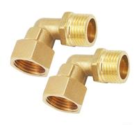 Niceminiwall Connettori a gomito a 90 gradi in ottone di alta qualità, 1/2" maschio x 1/2" femmina, raccordo angolare DN15 per impianti idraulici, riscaldamento centralizzato, sistemi di acqua calda e
