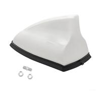 Niceminiwall Copertura per antenna auto, a pinna di squalo, ricambio per segnale radio sul tetto, per auto, SUV, camion, base decorativa per antenna, dimensioni 18 x 8 cm (bianco)