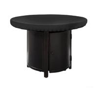 Niceminiwall Copertura rotonda in tessuto Oxford 420D per piastra del fuoco, impermeabile e resistente ai raggi UV, diametro 80 cm o 100 cm, nero, confezione (100 cm)