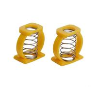 Niceminiwall Coppia di fibbie a molla a C migliorate | Struttura durevole in plastica e acciaio inossidabile | Facile da installare e rimuovere | Design sicuro diviso migliora (giallo)