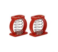 Niceminiwall Coppia di fibbie a molla a C migliorate | Struttura durevole in plastica e acciaio inossidabile | Facile da installare e rimuovere | Design sicuro diviso migliora (rosso)