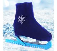Niceminiwall Copriscarpe per pattinaggio artistico, protezione della lama e prevenzione della ruggine, morbido pile spesso, apertura elastica, fodera ad asciugatura rapida, taglie S/M/L (28-3 (blu)