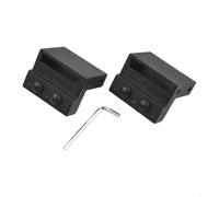 Niceminiwall Fermaporta scorrevole per estremità della rotaia, paraspifferi in lega di metallo con chiave, rullo guida regolabile per pavimento, blocco binario inferiore, antiruggine e robusto