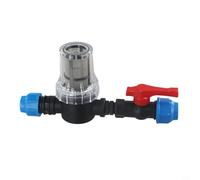 Niceminiwall Filtro dell'acqua in plastica per irrigazione a goccia da 20 mm/25 mm/32 mm, con raccordo a innesto rapido per sistemi di gocciolamento da giardino, rete in acciaio inossidabile a 80