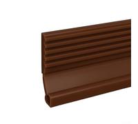 Niceminiwall Guarnizione in gomma TPE, 1 m, paraspifferi per sotto la porta, con fondo ondulato, per isolamento acustico ed efficienza energetica, marrone, grande