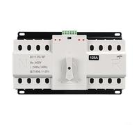 Niceminiwall Interruttore di trasferimento automatico a doppia potenza 2P/4P Interruttore di commutazione trifase 400V 125A/100A/80A Generatore solare PV Alimentatore inverter UPS (4P125A)