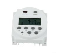 Niceminiwall Interruttore timer digitale 12 V 16 A con display LCD, programmabile settimanalmente per relè per casa e giardino, copertura impermeabile inclusa, compatibile con lampade scaldabagno (B)